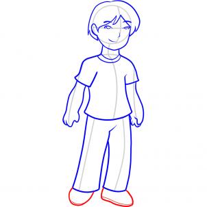 302x302 How To Draw How To Draw A Boy For Kids - Boy Line Drawing