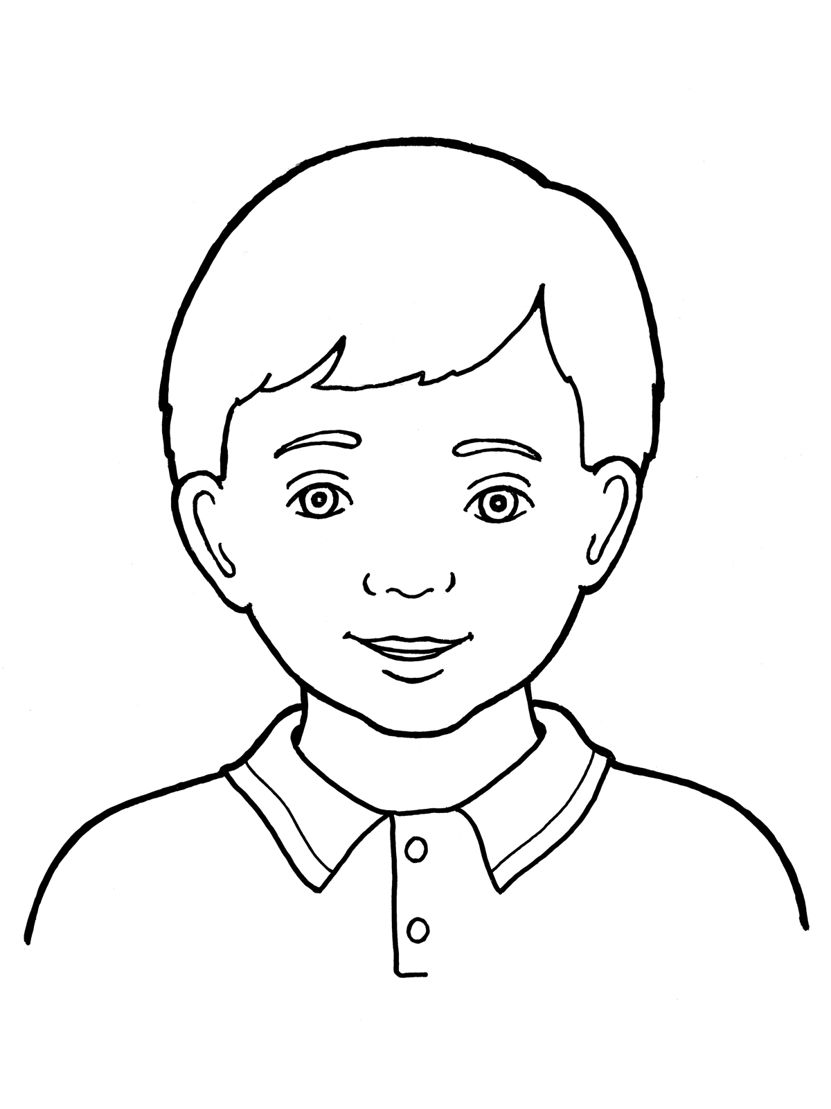 1200x1600 Primary Boy - Boy Line Drawing
