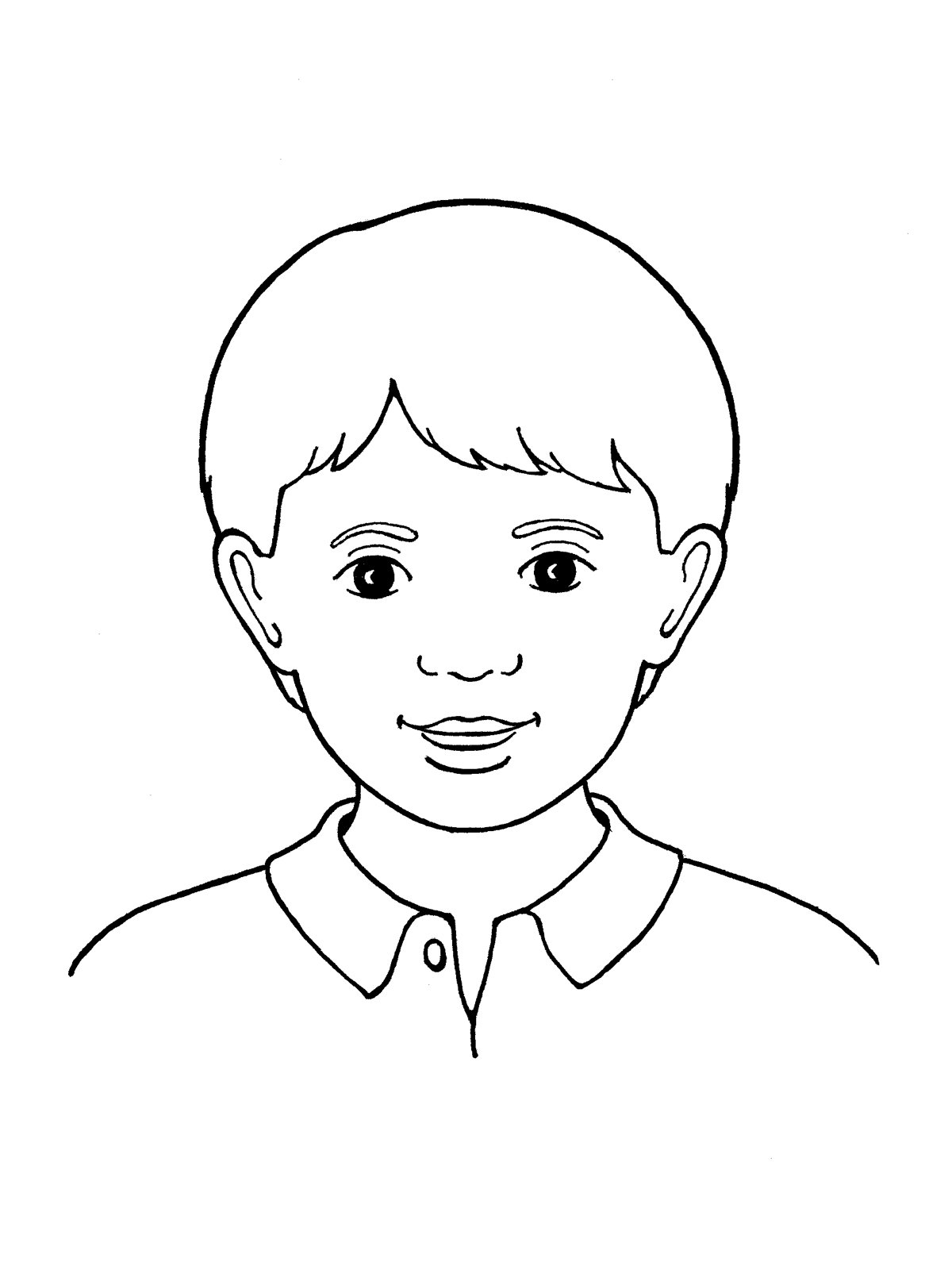 1200x1600 Primary Boy - Boy Line Drawing