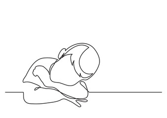 339x240 Sitting Boy Thinking - Boy Line Drawing