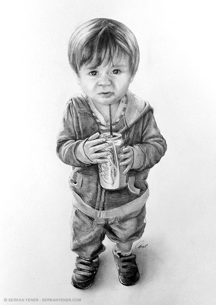 707x1000 Pencil Drawing Of A Little Boy - Boy Pencil Drawing