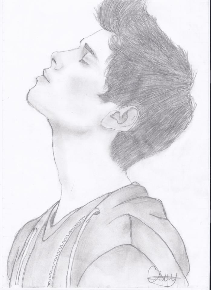 698x960 Side Face Drawing - Boy Pencil Drawing