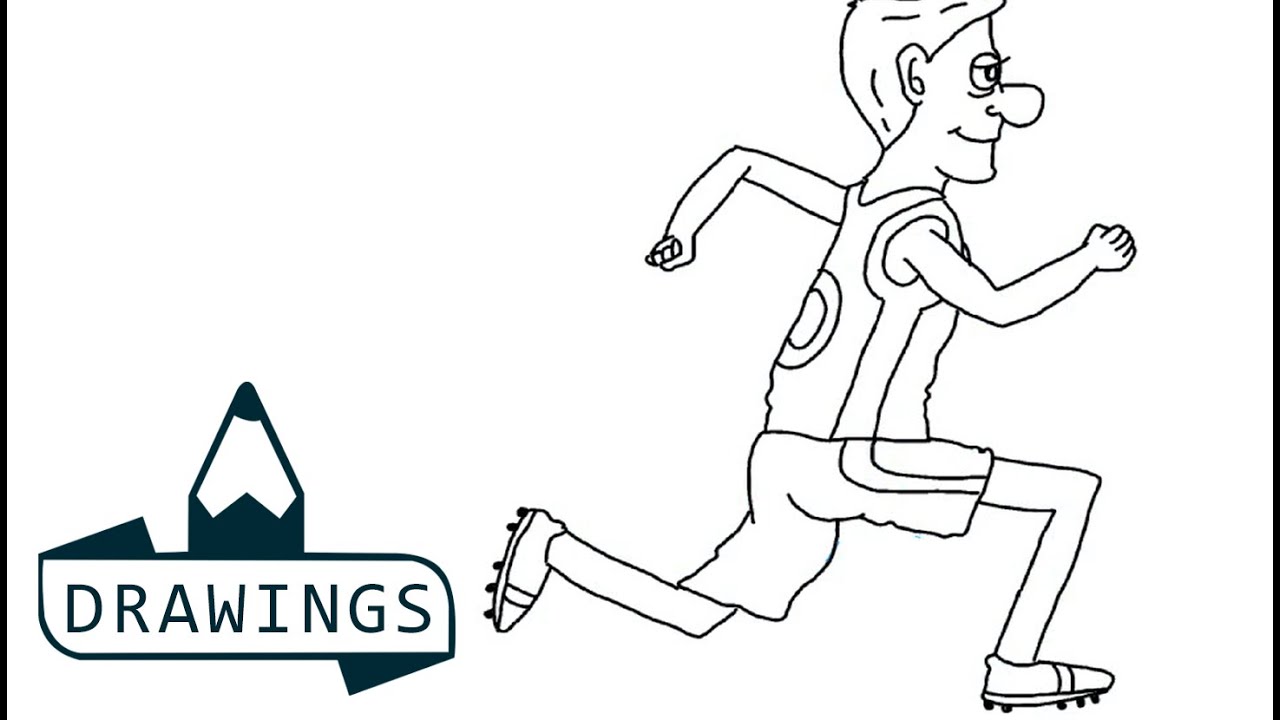 1280x720 Speed Drawing How To Draw A Running Boy - Boy Running Drawing