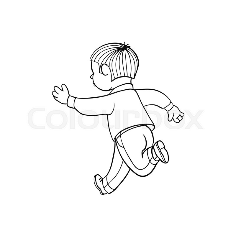 Boy Running Drawing At Paintingvalley Com Explore Collection Of