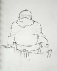 243x300 cafe sketches february - Boy Sitting Drawing