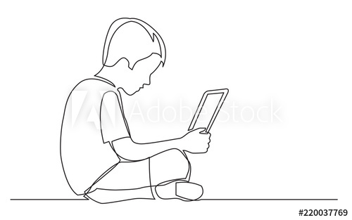 Boy Sitting Drawing At Paintingvalley Com Explore Collection Of