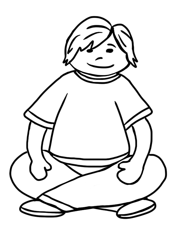 650x806 Boy Sitting Criss Cross Image Free Download - Boy Sitting Drawing