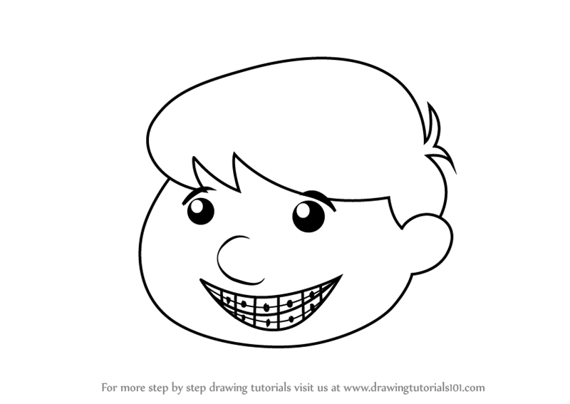 800x567 Learn How To Draw Boy With Braces - Braces Drawing