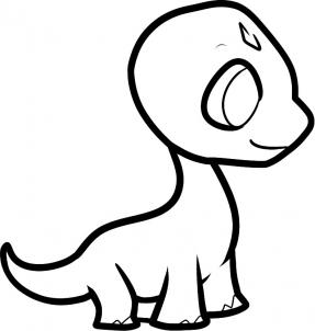 287x302 How To Draw How To Draw A Brachiosaurus For Kids - Brachiosaurus Drawing