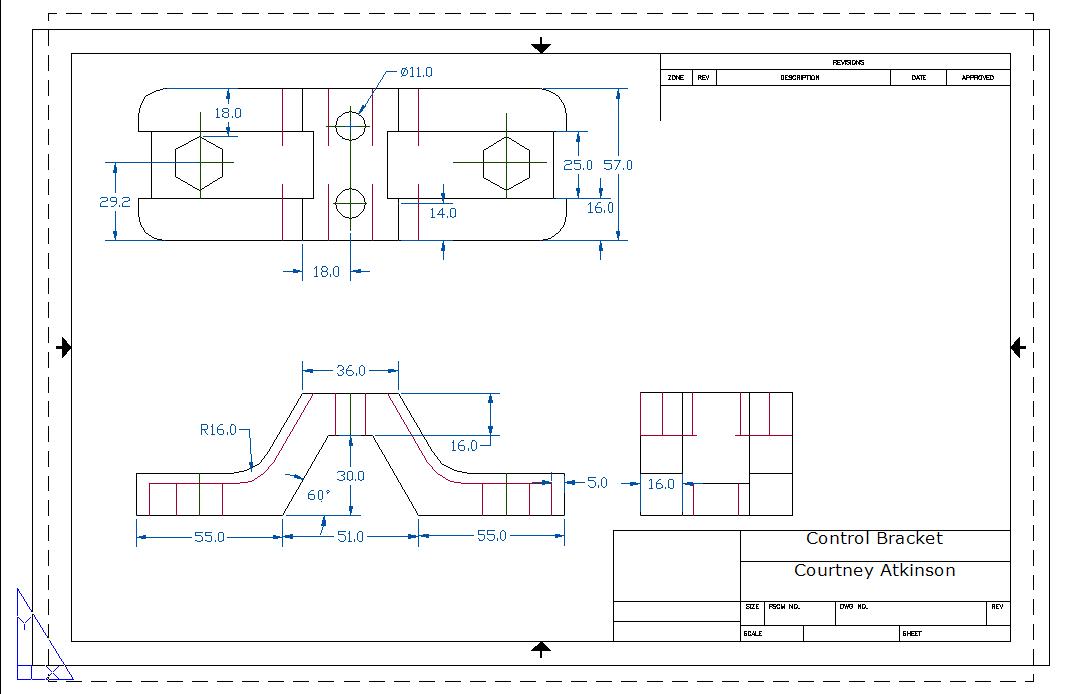 1080x694 technological design control bracket auto cad drawing - Bracket Drawing