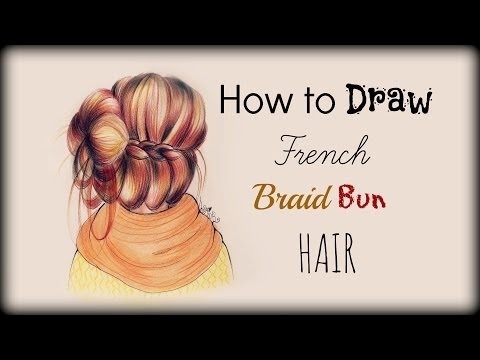 480x360 drawing tutorial how to draw and color french braid bun hair - Braid Drawing Tutorial