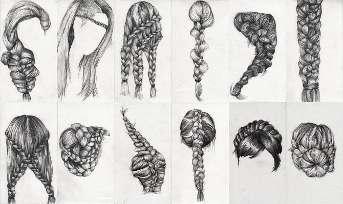 670x400 Image About Hair In Likey Likey - Braided Hair Drawing