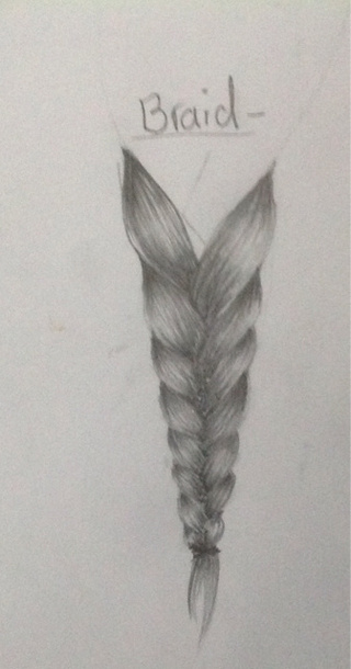 320x610 Another Thing I Didn't Post I Love Drawing Hair - Braided Hair Drawing