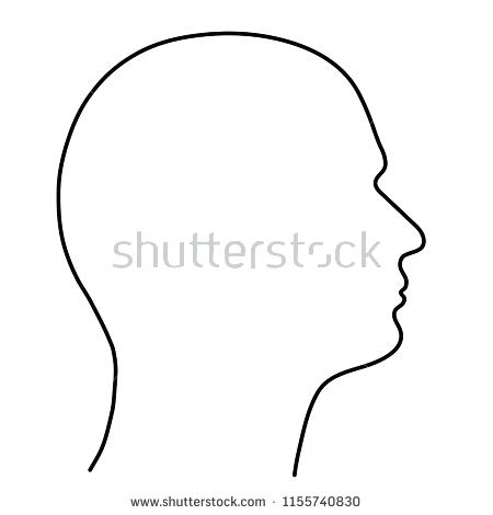 450x470 outline of human head canvas with organs brain drawing - Brain Outline Drawing
