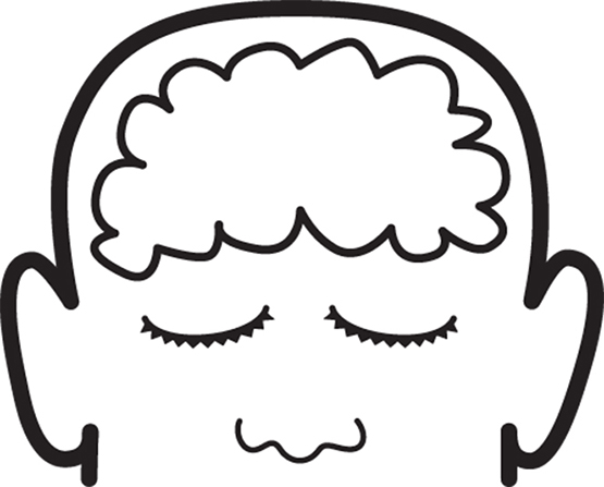 555x447 Clipart Brain Outline - Brain Outline Drawing