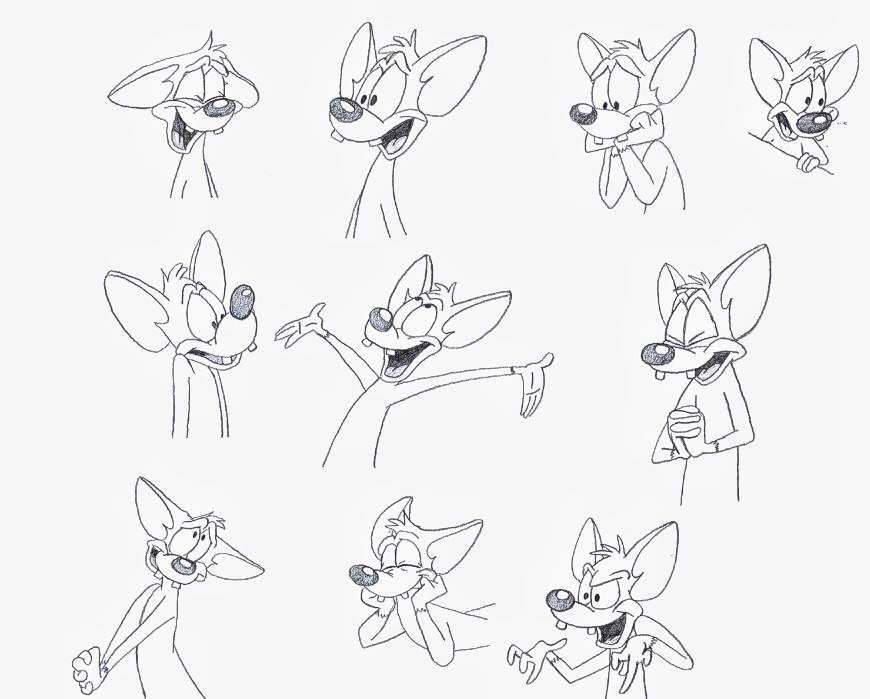 870x699 Pinky And The Brain Pencil Drawings Cartoon Amino - Brain Pencil Drawing