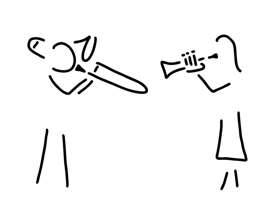 900x635 posaunist trumpet player brass player drawing - Brass Drawing