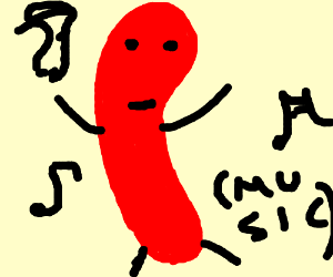 300x250 Dancing Bratwurst Drawing - Bratwurst Drawing