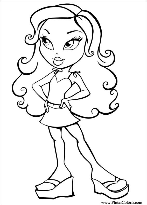 567x794 drawings to paint colour bratz - Bratz Drawing