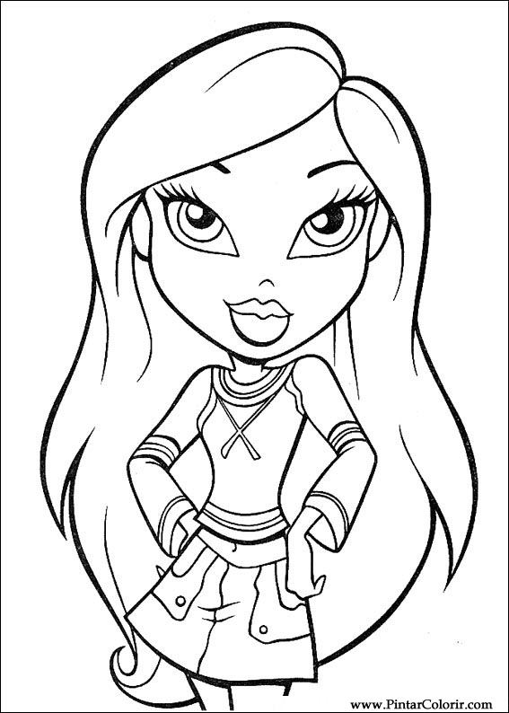 567x794 drawings to paint colour bratz - Bratz Drawing