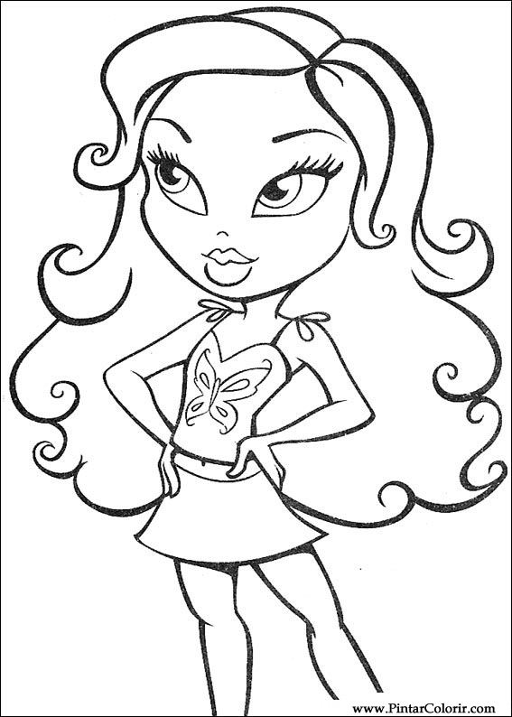 567x794 drawings to paint colour bratz - Bratz Drawing