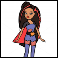 200x200 how to draw bratz dolls cartoon characters drawing tutorials - Bratz Drawing
