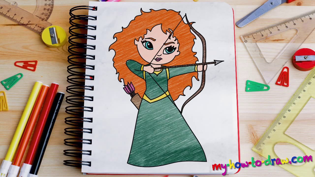 1280x720 how to draw merida from brave - Brave Drawing