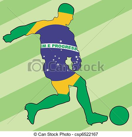 450x470 Football Colors Of Brazil - Brazil Drawing