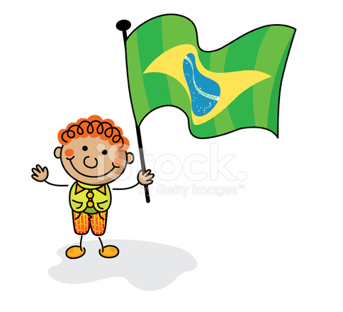 484x440 Brazil Flag Kids Stock Vector - Brazil Flag Drawing