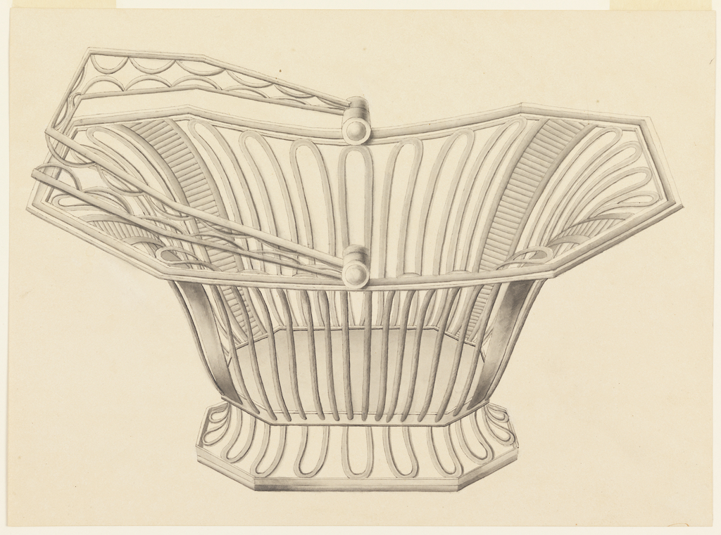 1024x761 drawing, design for a bread basket, ca objects - Bread Basket Drawing