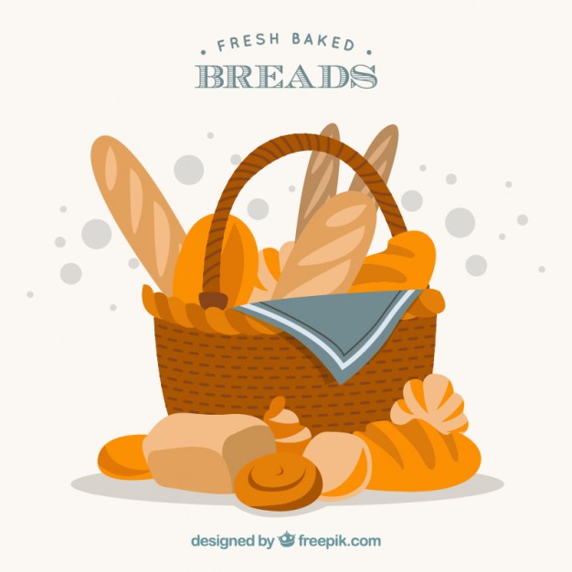 626x626 hand drawn bread basket vector free download - Bread Basket Drawing