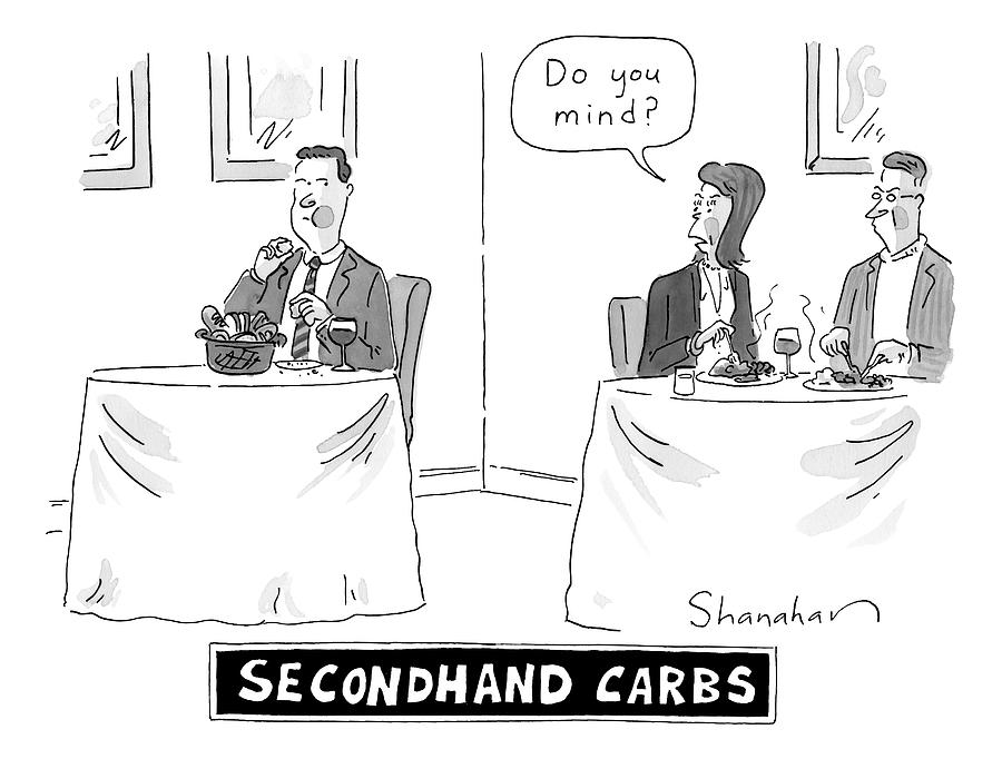 900x682 a man happily eating from a bread basket at one drawing - Bread Basket Drawing