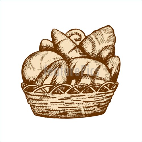 Bread Basket Drawing at PaintingValley.com | Explore collection of ...