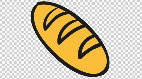 480x268 bread loaf line drawing animation illustration transparent - Bread Drawing