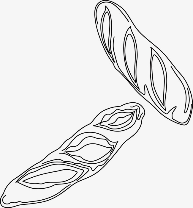 650x699 Bread, Bread Clipart, Line Drawing, Black And White Png Image - Bread Line Drawing