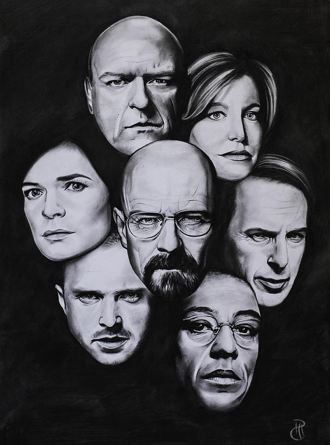 667x900 breaking bad drawing pencil painting - Breaking Bad Drawing