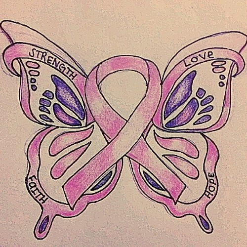 500x500 my drawing of me creative breast cancer butterfly - Breast Cancer Drawings