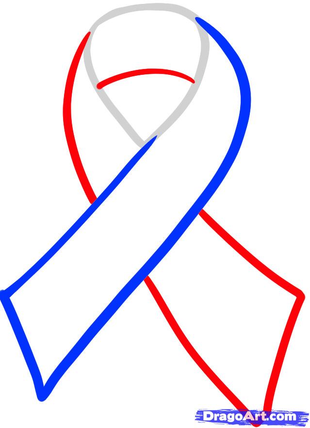 639x881 how to draw a cancer ribbon, breast cancer ribbon, step - Breast Cancer Ribbon Drawing