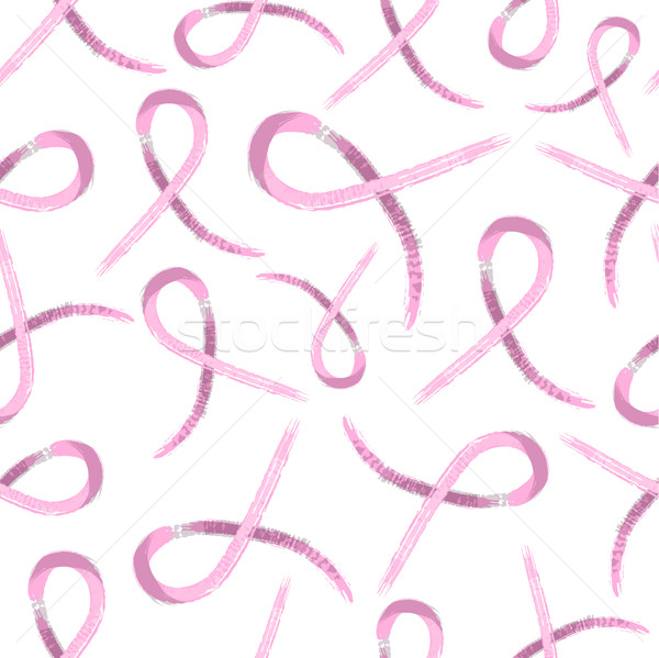 600x599 pink ribbon hand drawn pattern for breast cancer vector - Breast Cancer Ribbon Drawing