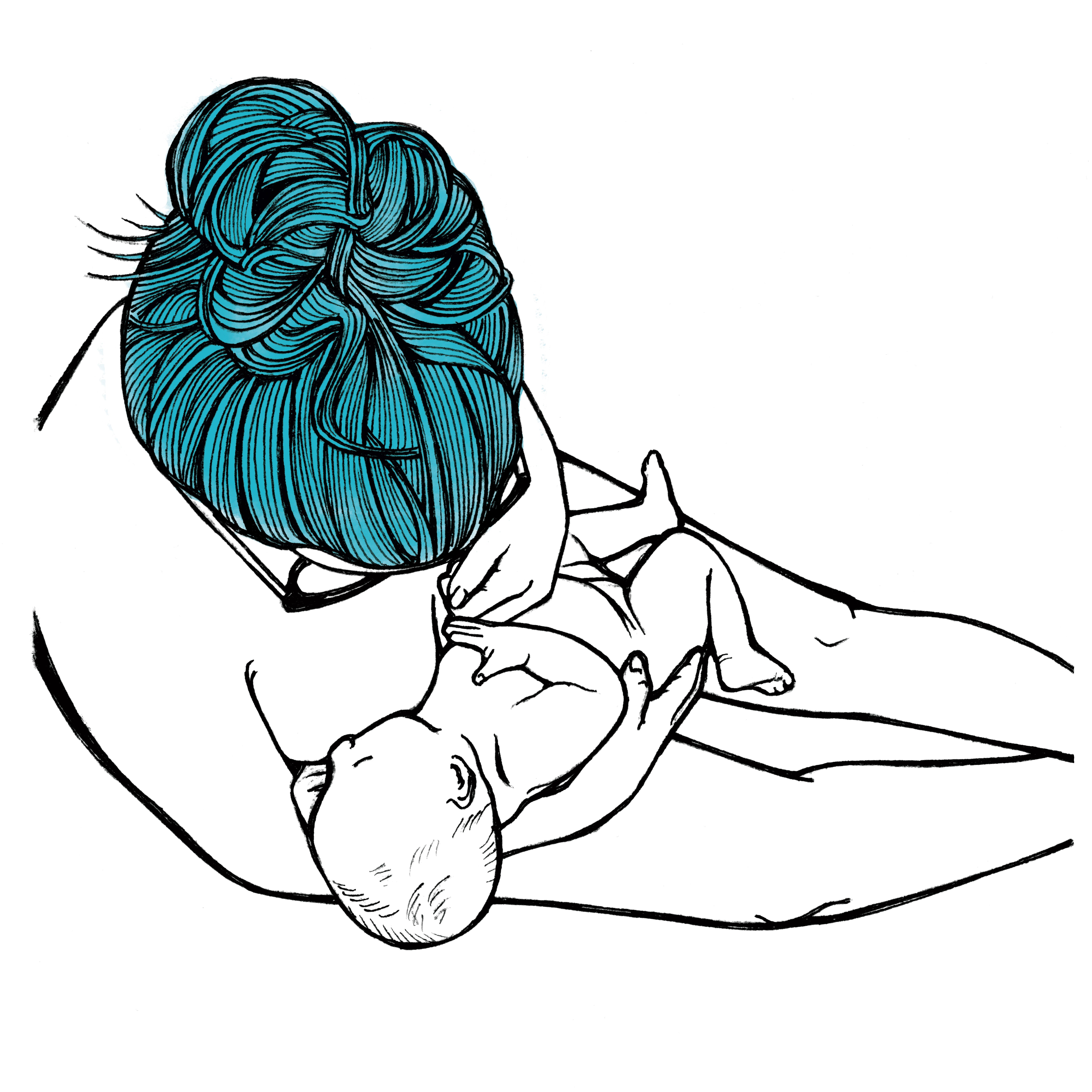 6000x6000 katie breastfeeding art print - Breastfeeding Drawing