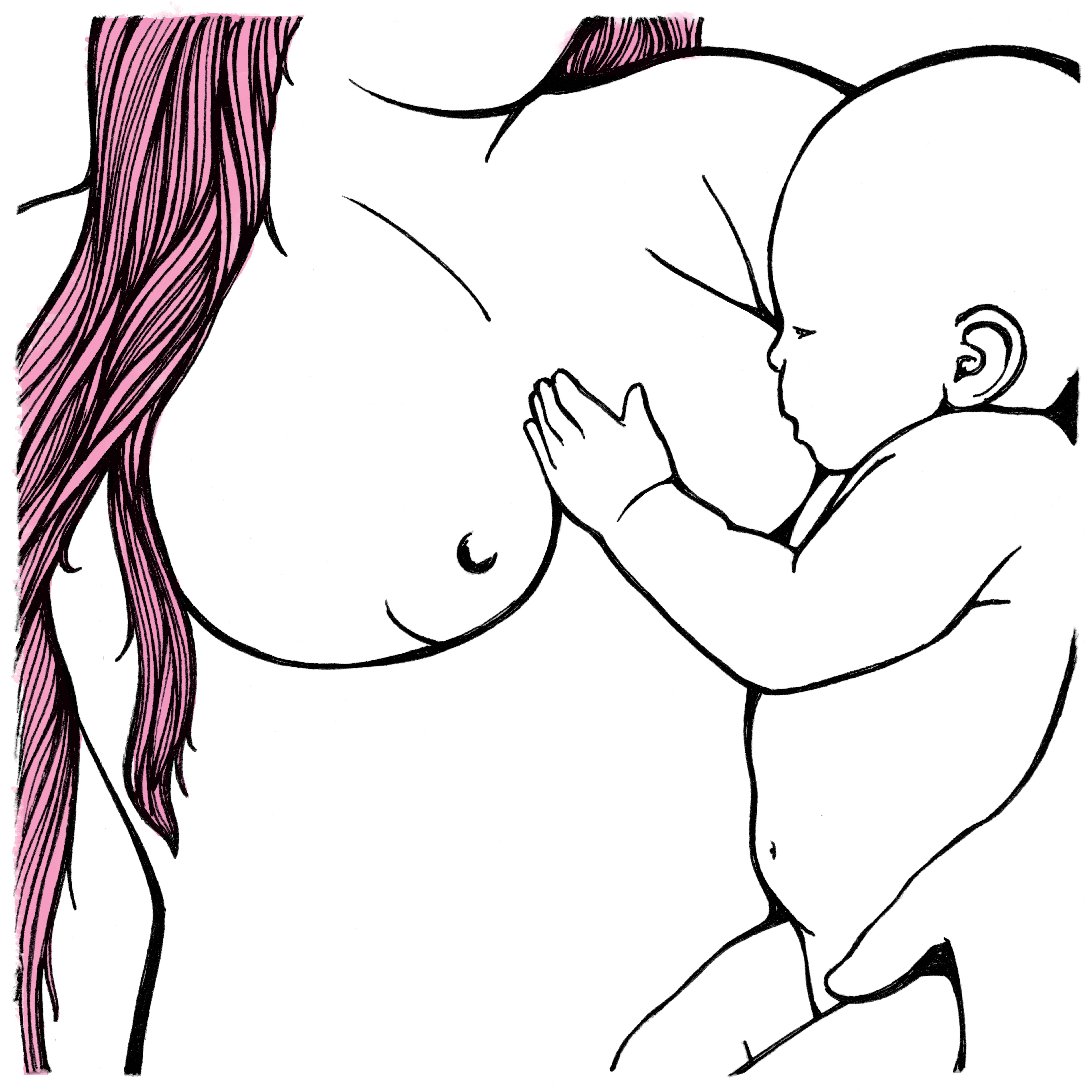 6000x6000 Lydia Breastfeeding Art Print - Breastfeeding Drawing