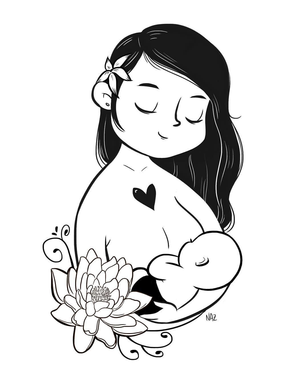 1080x1350 oh naz on instagram naz x butt talks collab - Breastfeeding Drawing