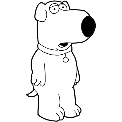 400x400 How To Draw Brian From Family Guy Step - Brian Griffin Drawing