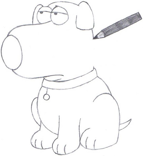 459x500 Brian Griffin Drawing Charlie Sheen Cartoon Sheen Reverses His - Brian Griffin Drawing