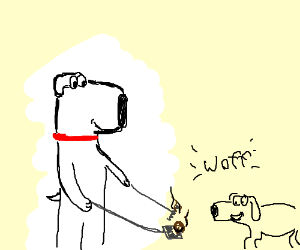 300x250 Brian Griffin Ironically Shovels Dog Poop Drawing - Brian Griffin Drawing