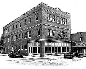 300x240 brick building drawings fine art america - Brick Building Drawing