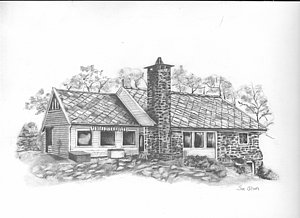 300x218 brick house drawings fine art america - Brick Building Drawing