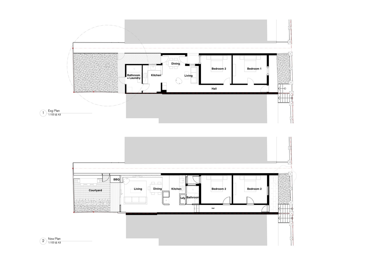 1415x1000 gallery of brick house bastian architecture - Brick House Drawing