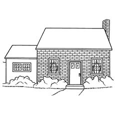 230x230 Top Free Printable House Coloring Pages Online - Brick House Drawing
