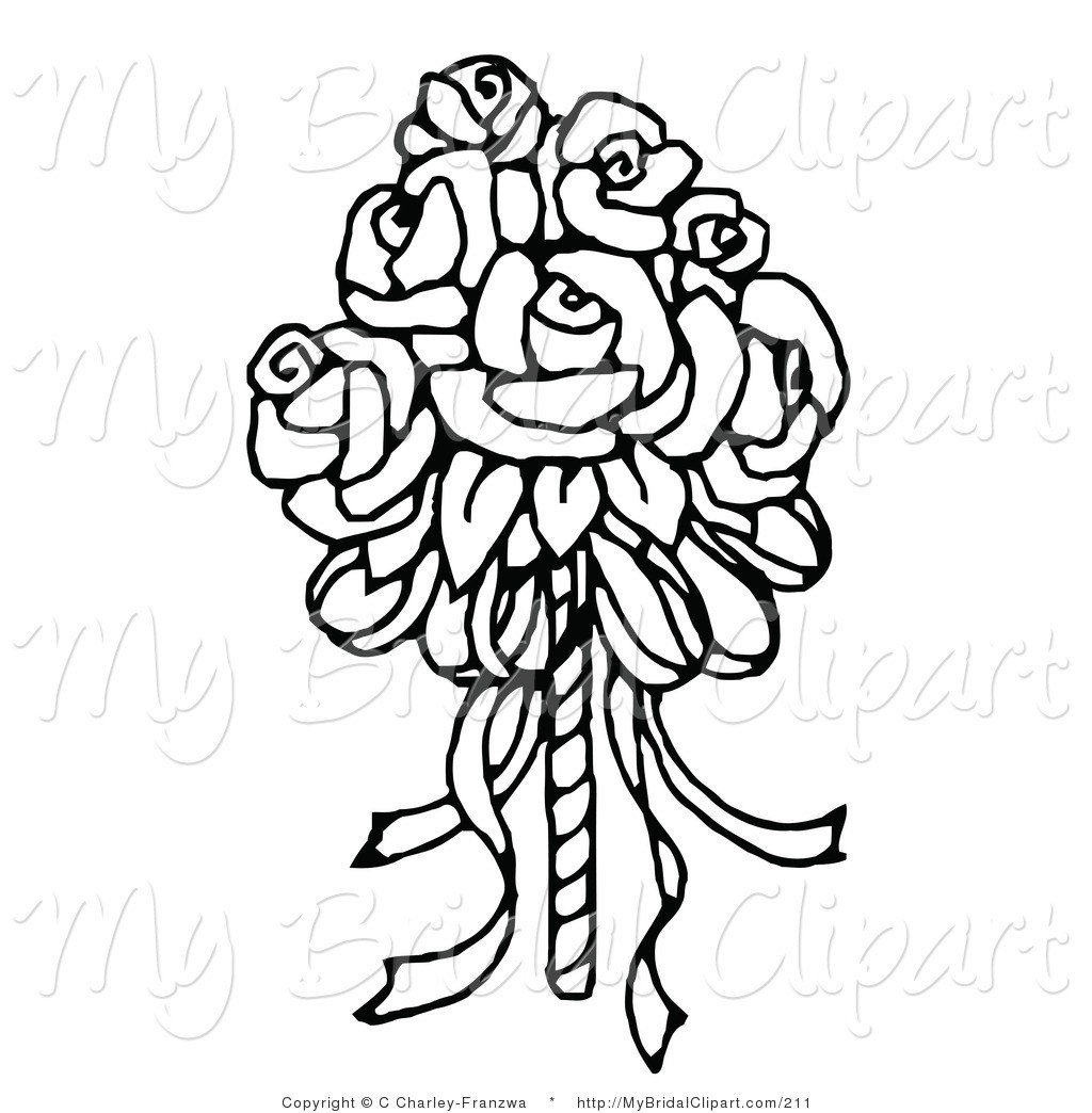 1024x1044 wedding bouquet clipart black and white bridal bouquet drawing - Bridal Bouquet Drawing